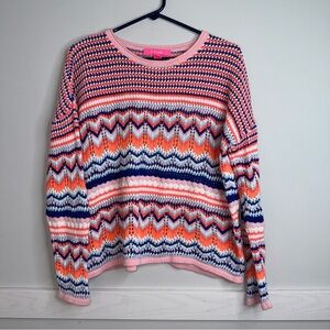 Lilly Pulitzer Pink and Blue Cotton Knit Top